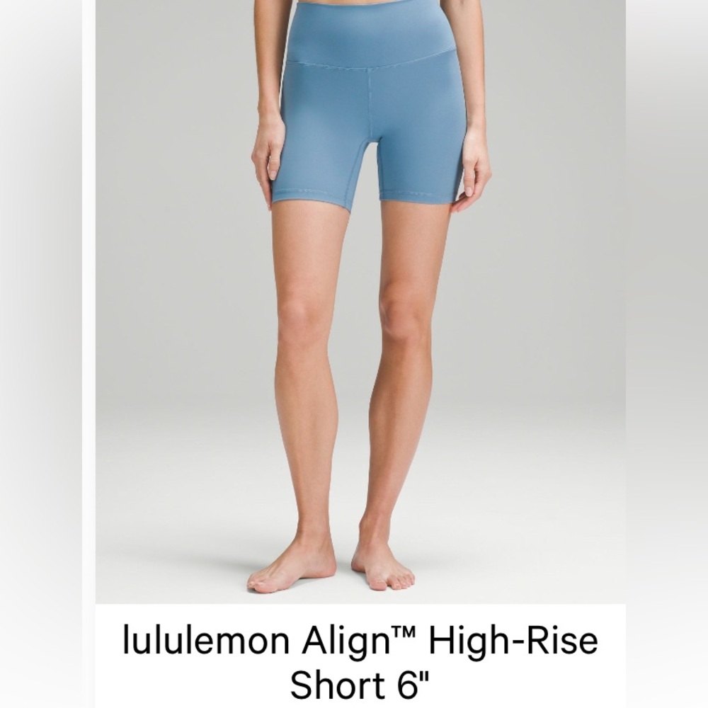Lululemon Align High Rise 6” Shorts - Utility Blue